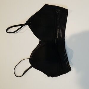 Bra, black soft cup bra, would be an a-cup, size M